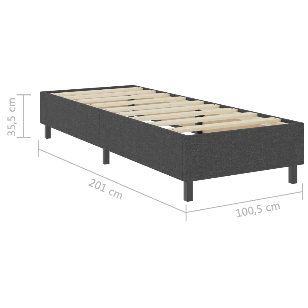 Sommier à lattes de lit sans matelas gris tissu 100x200 cm - XIOS