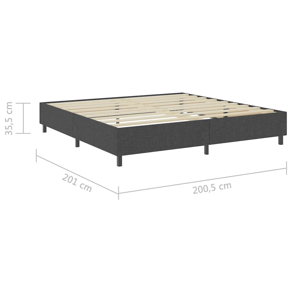 Sommier à lattes de lit sans matelas gris tissu 200x200 cm - XIOS