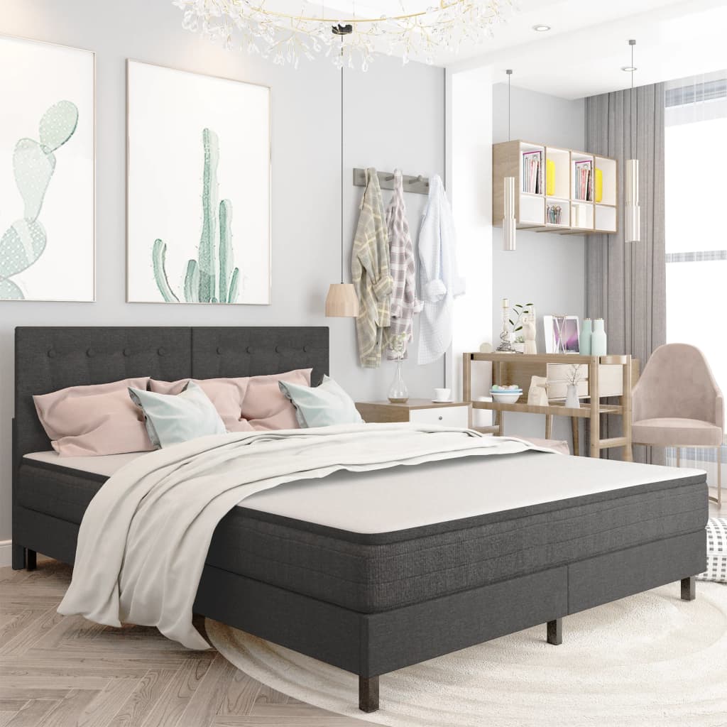 Tête de lit touffetée Gris foncé Tissu 180x200 cm - XIOS