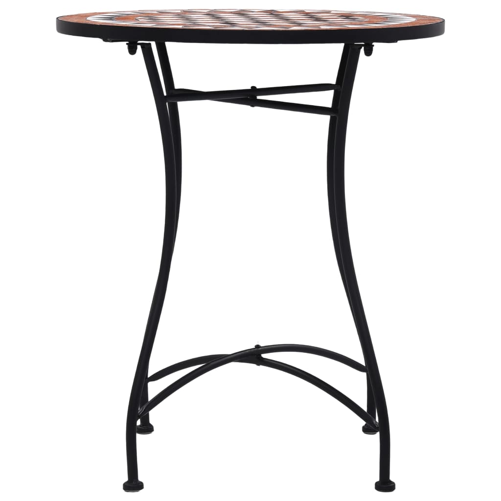 Ensemble de bistro 3 pcs mosaïque Carreau céramique Terre cuite