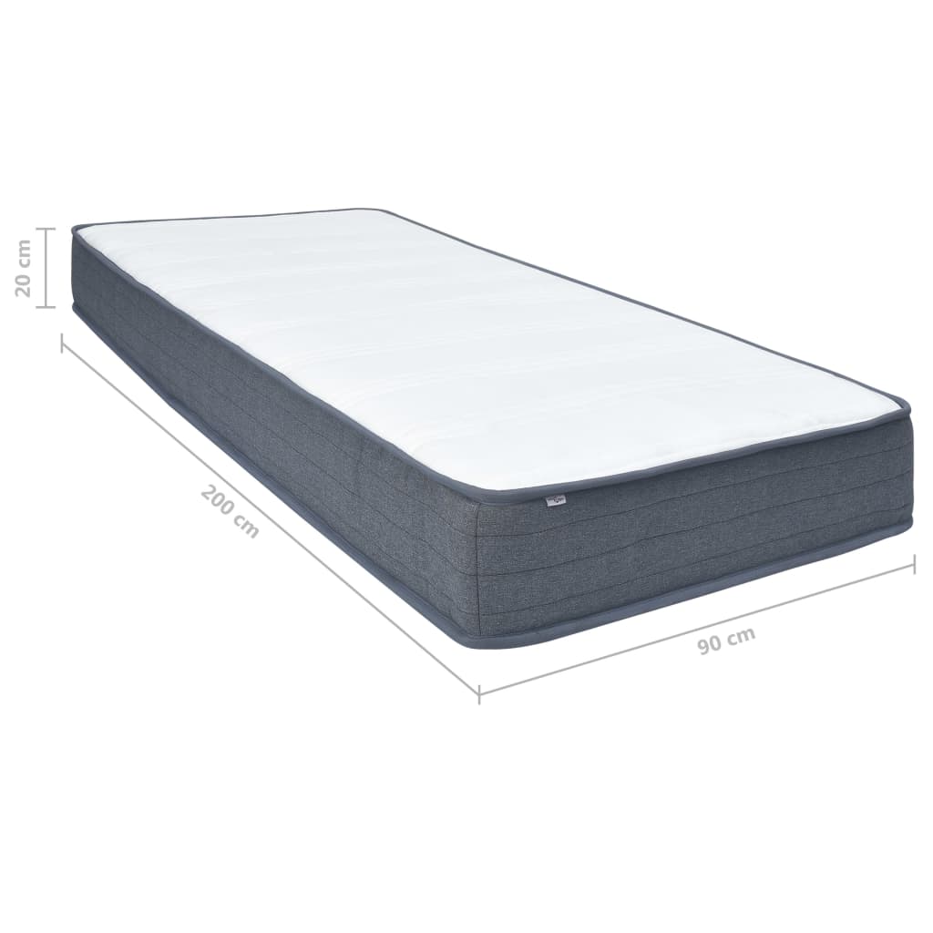 Matelas de sommier tapissier fermeté moyenne 200x90x20 cm - XIOS