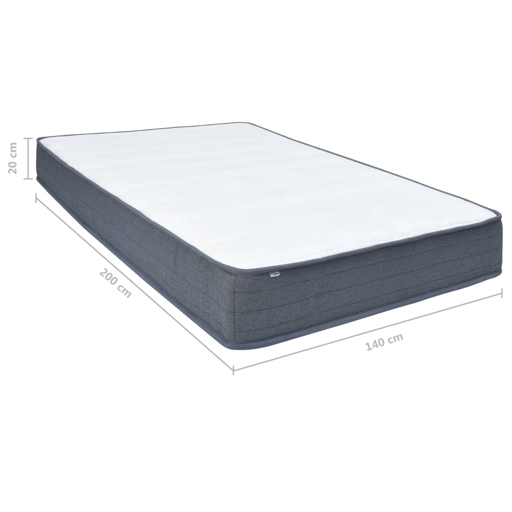 Matelas de sommier tapissier fermeté moyenne 200x140x20 cm