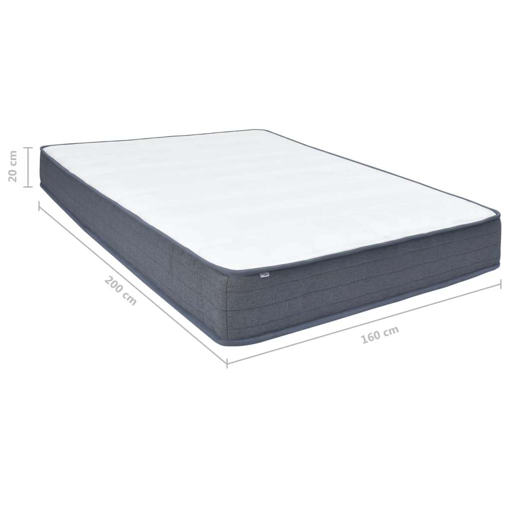Matelas de sommier tapissier fermeté moyenne 200x160x20 cm