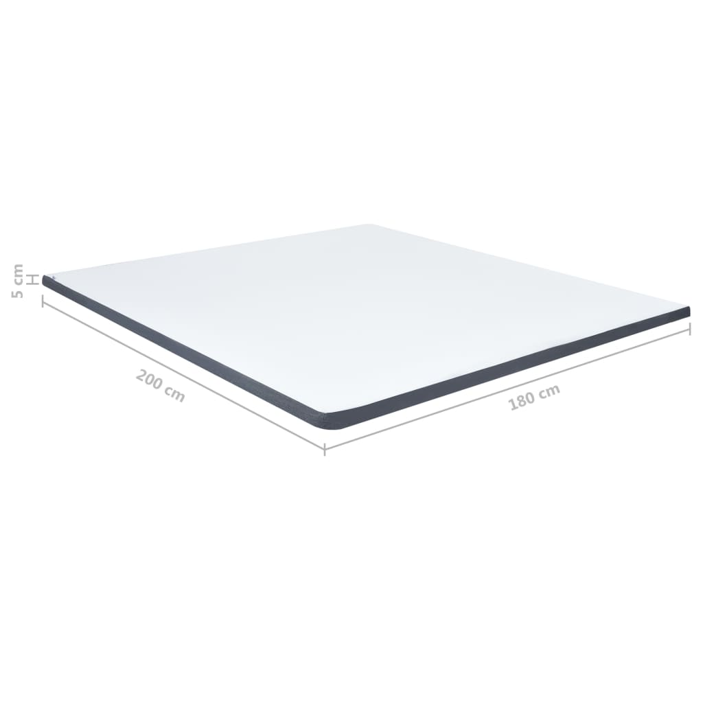 Surmatelas de sommier tapissier 200x180x5 cm mi-doux - XIOS