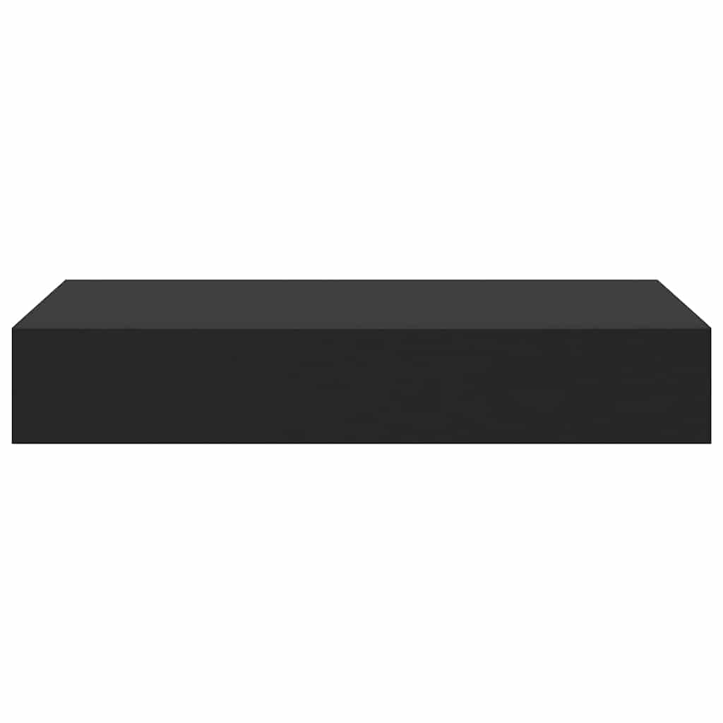Étagère murale flottante avec tiroir Noir 48x25x8 cm - XIOS