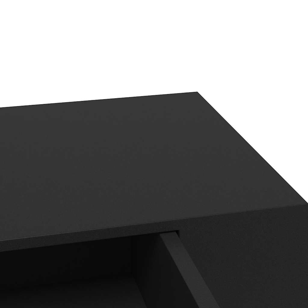 Étagère murale flottante avec tiroir Noir 48x25x8 cm - XIOS
