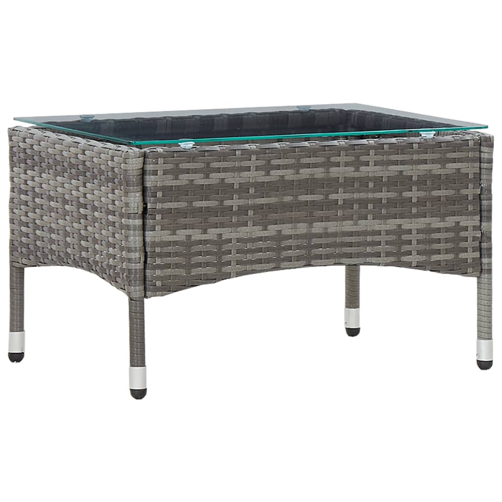 Salon de jardin 4 pcs avec coussins résine tressée gris - XIOS