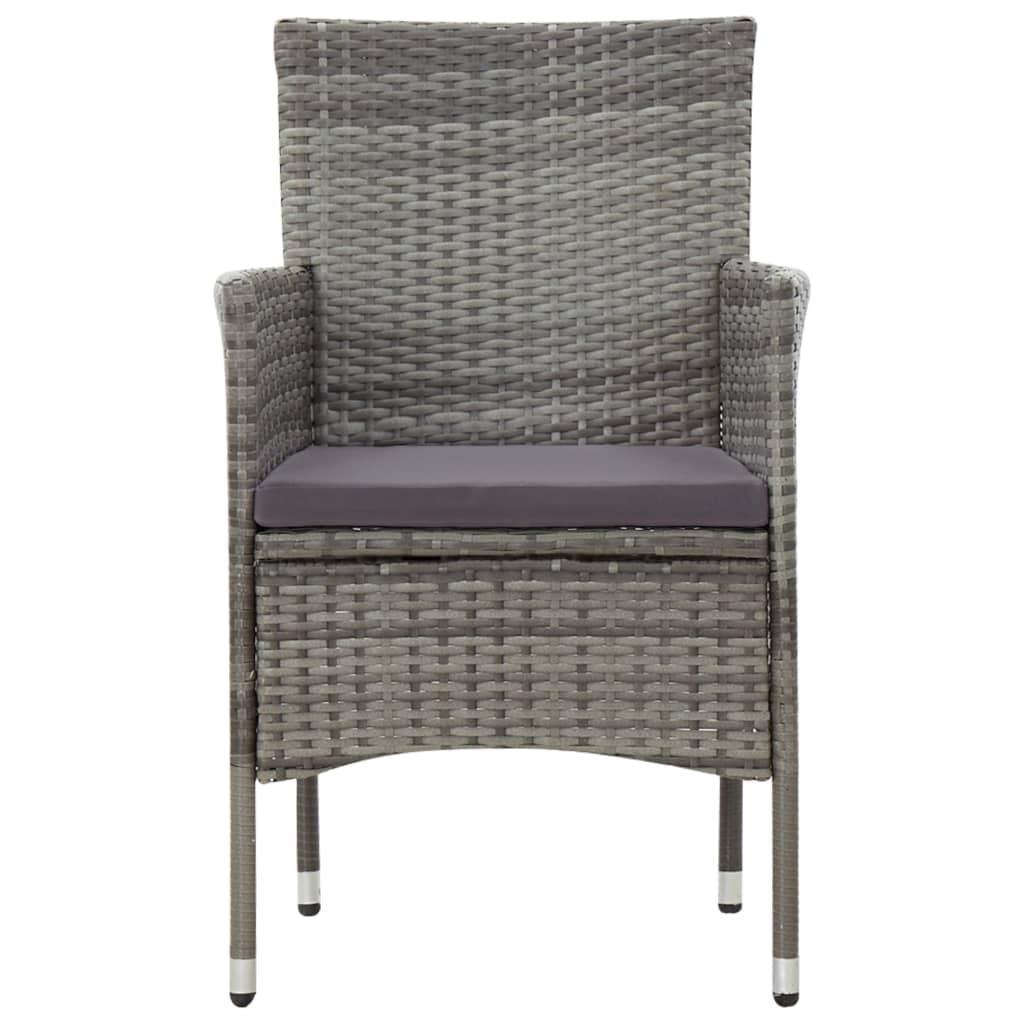 Salon de jardin 4 pcs avec coussins résine tressée gris - XIOS