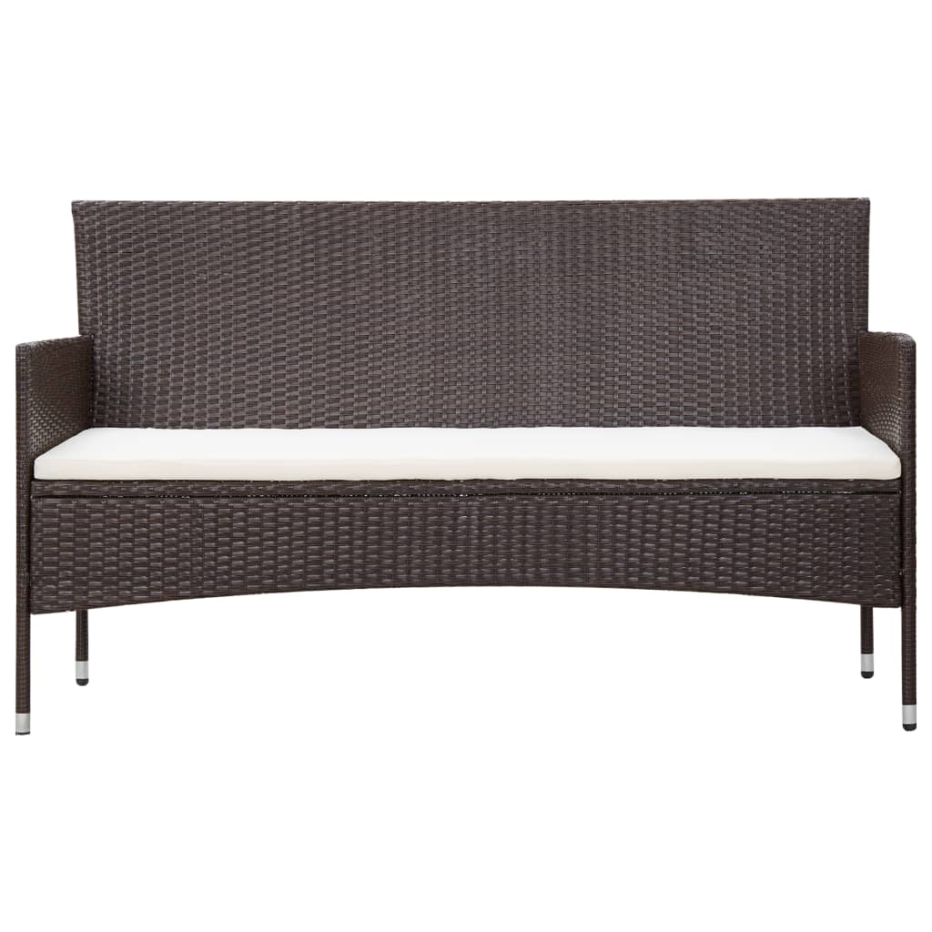 Salon de jardin 5 pcs avec coussins Résine tressée Marron - XIOS