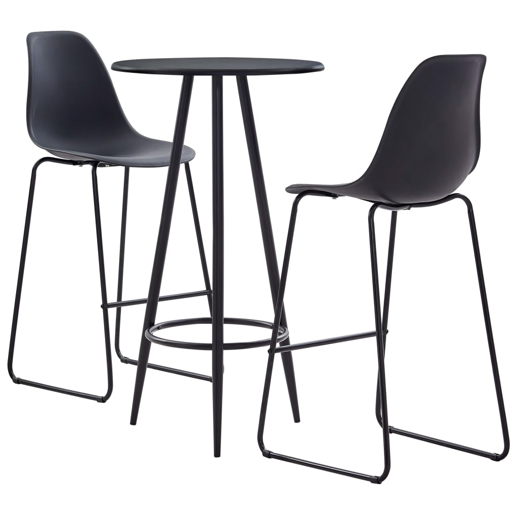 Ensemble de bar 3 pcs Plastique Noir - XIOS