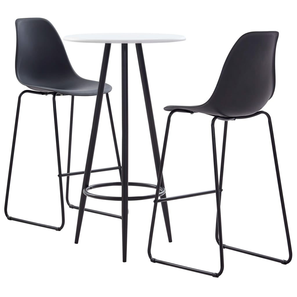 Ensemble de bar 3 pcs Plastique Noir - XIOS