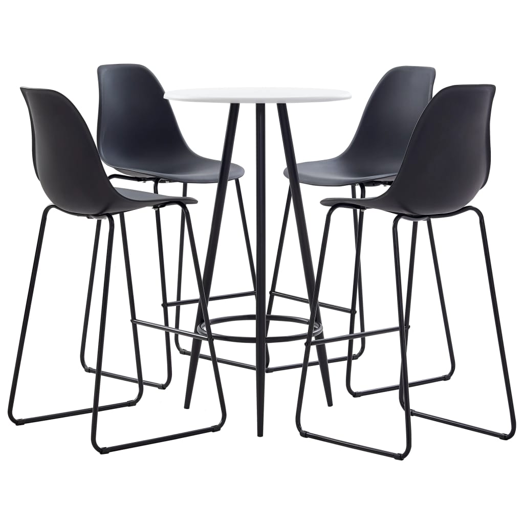 Ensemble de bar 5 pcs Plastique Noir - XIOS