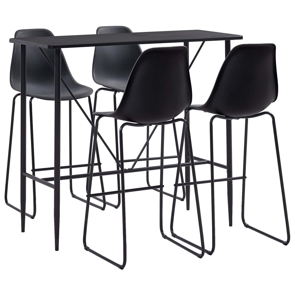 Ensemble de bar 5 pcs Plastique Noir - XIOS