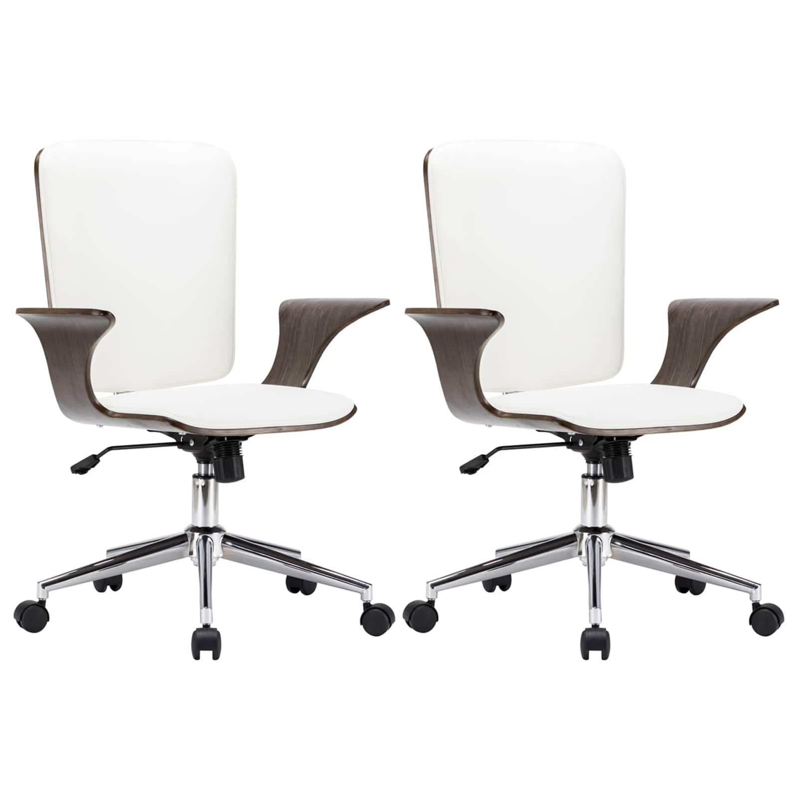 Chaises de bureau pivotantes 2 pc Simili cuir 69 x 61 x 104 cm