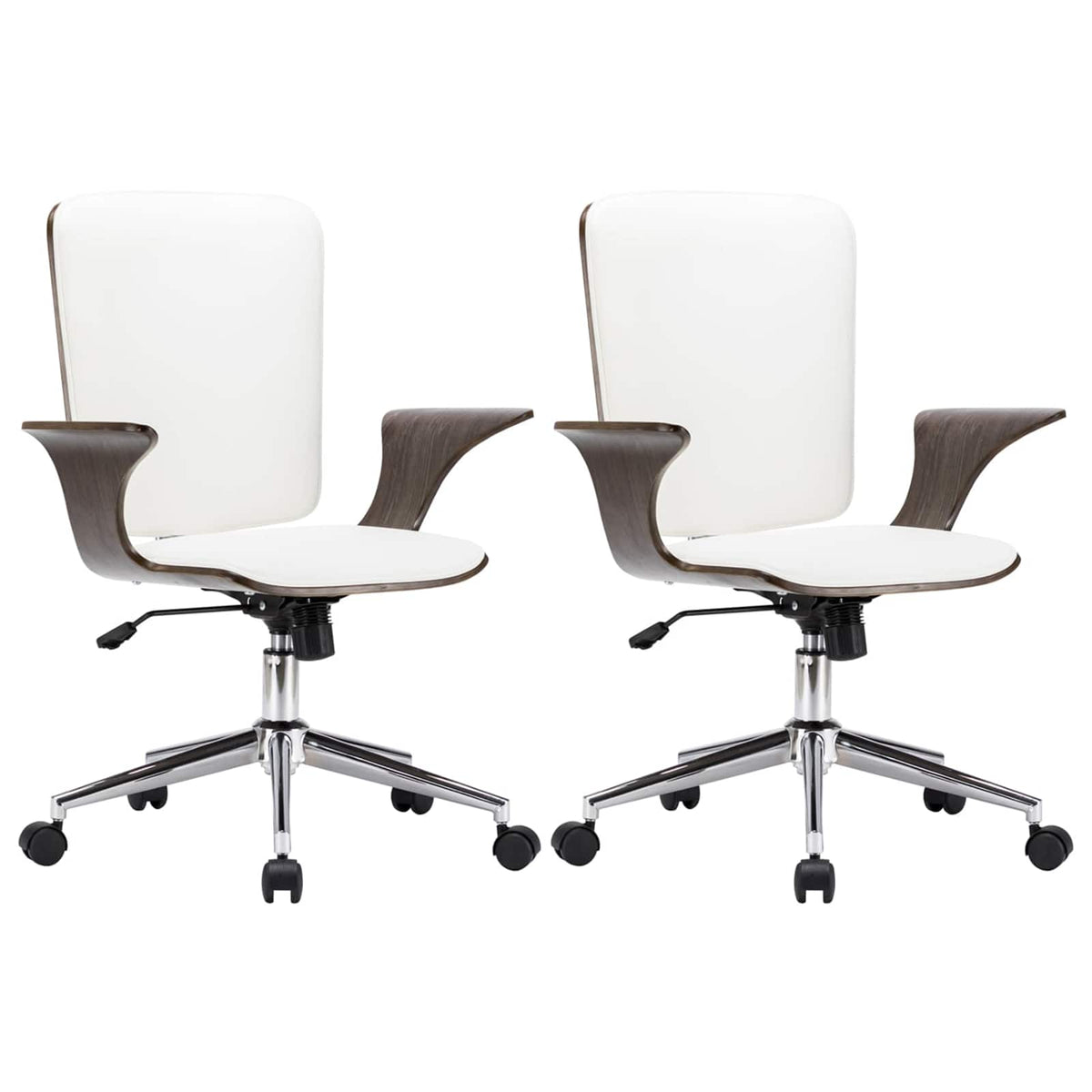 Chaises de bureau pivotantes 2 pc Simili cuir 69 x 61 x 104 cm