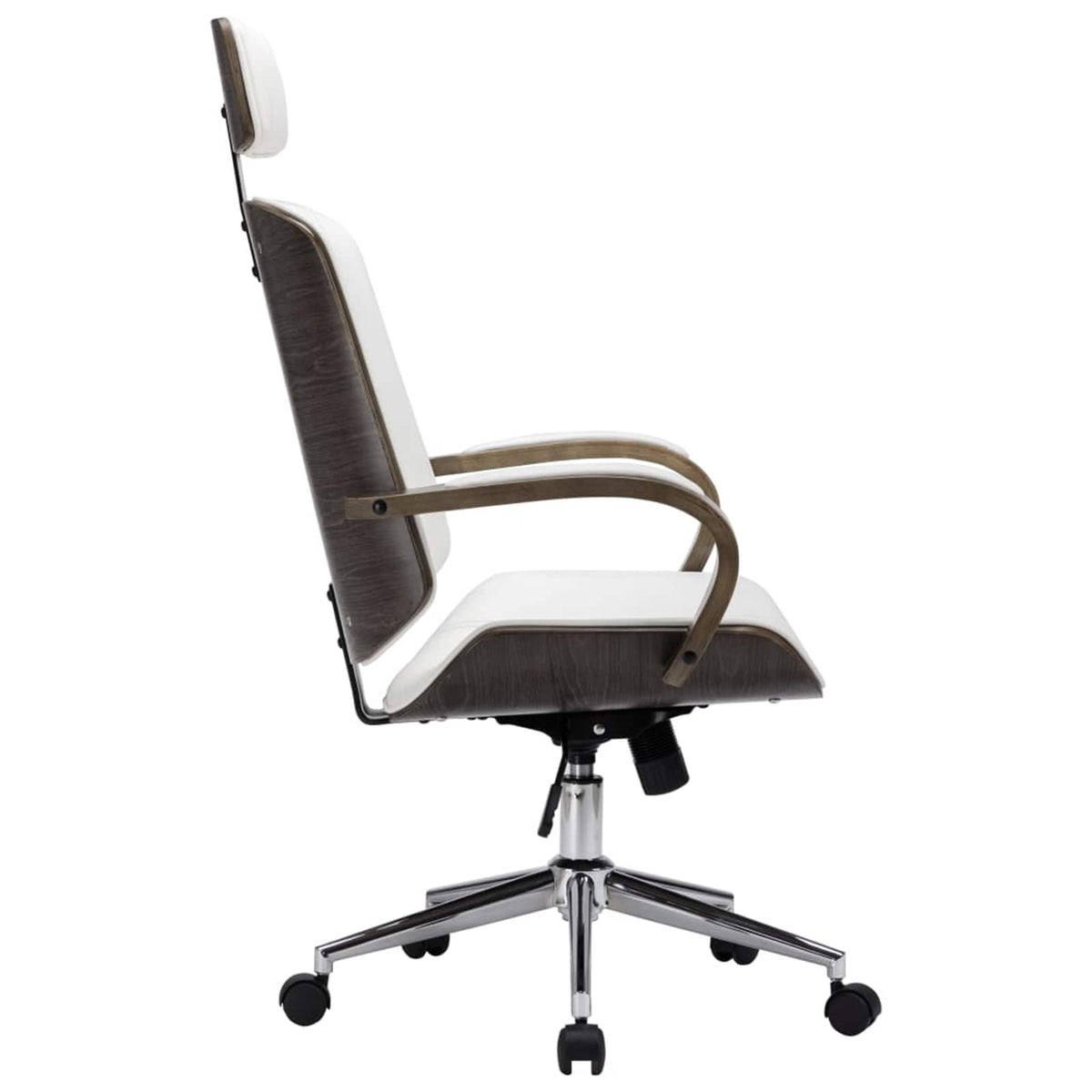 Chaises de bureau pivotantes avec appui-tête 2 pc Simili cuir