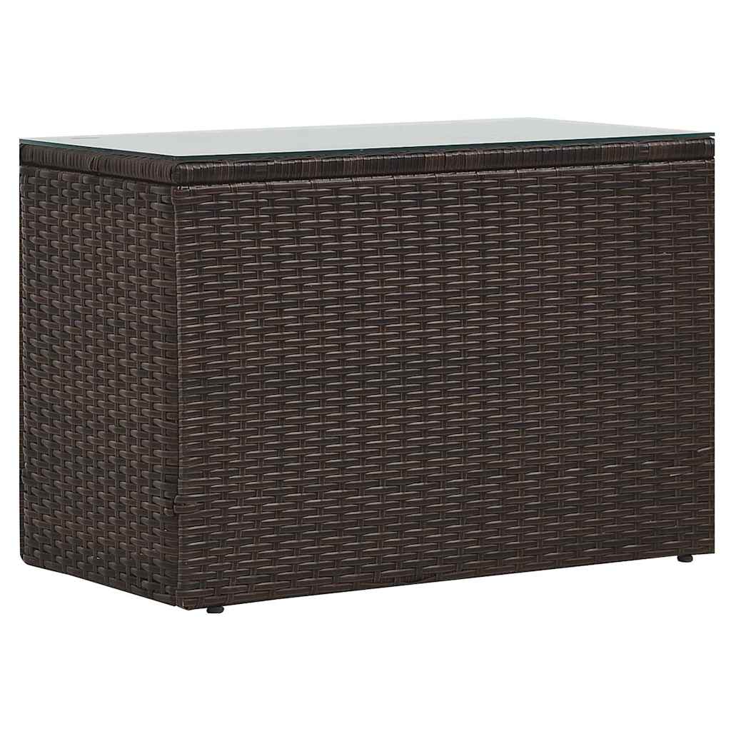 Salon de jardin 5 pcs avec coussins Résine tressée Marron - XIOS
