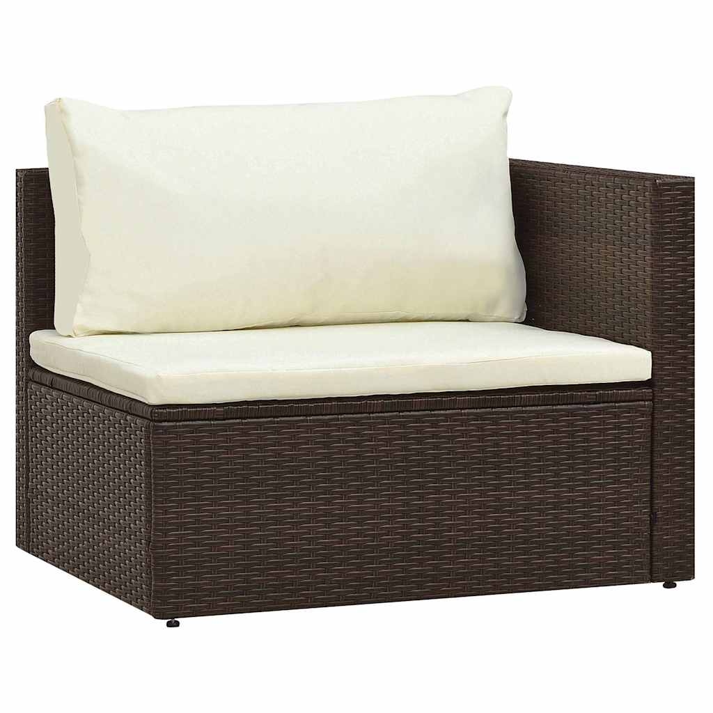 Salon de jardin 5 pcs avec coussins Résine tressée Marron - XIOS