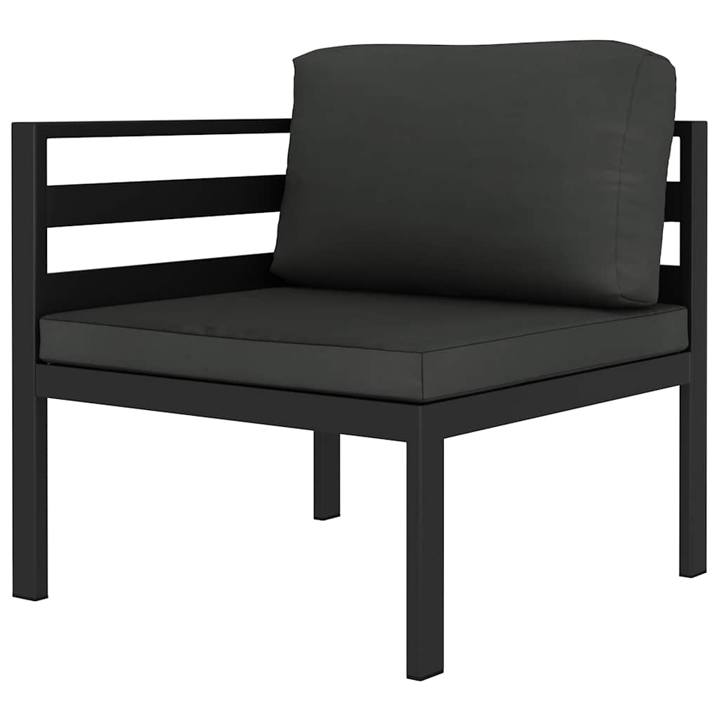Salon de jardin 6 pcs avec coussins Aluminium Anthracite - XIOS