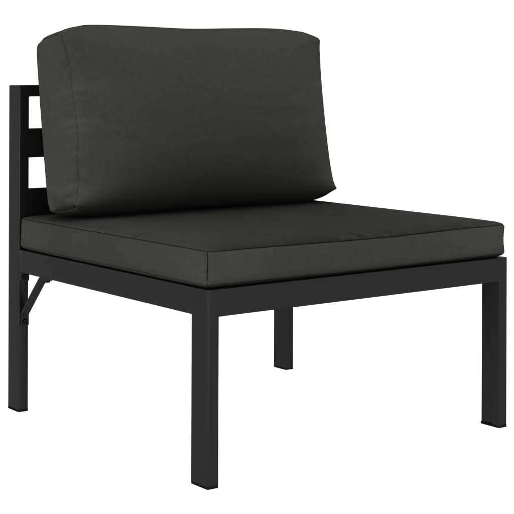 Salon de jardin 4 pcs avec coussins Aluminium Anthracite - XIOS