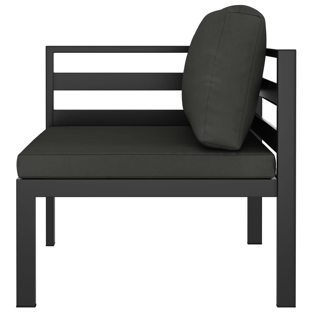Salon de jardin 5 pcs avec coussins Aluminium Anthracite - XIOS