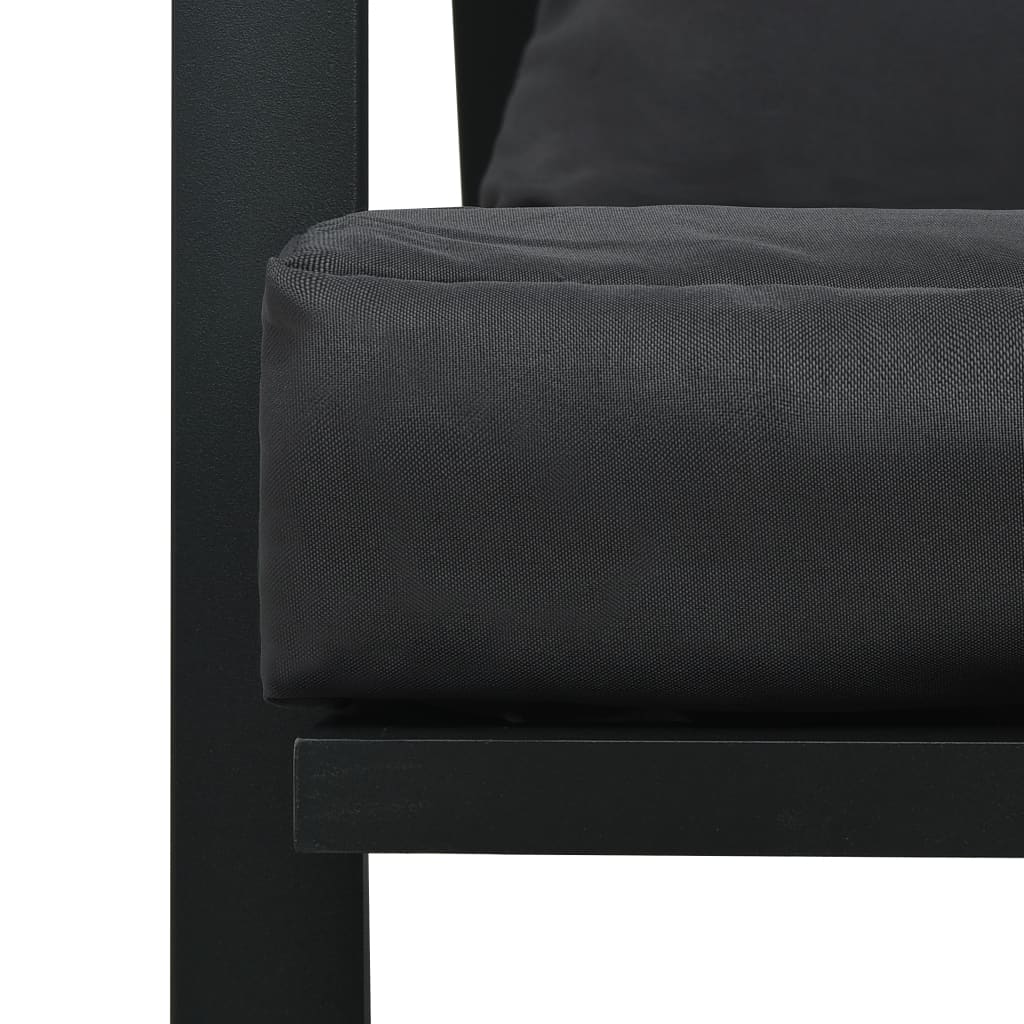 Salon de jardin 5 pcs avec coussins Aluminium Gris foncé - XIOS