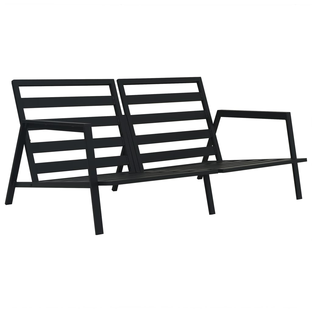 Salon de jardin 5 pcs avec coussins Aluminium Gris foncé - XIOS