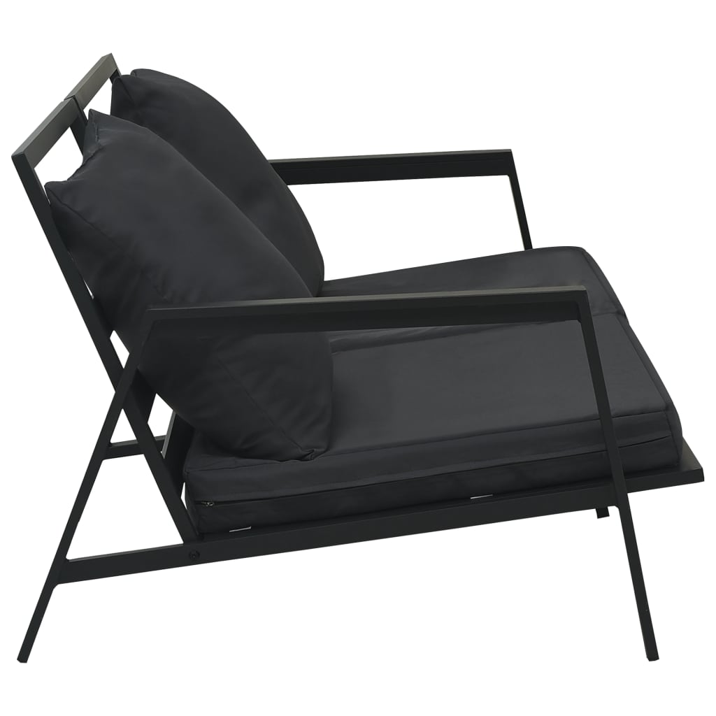 Salon de jardin 5 pcs avec coussins Aluminium Gris foncé - XIOS