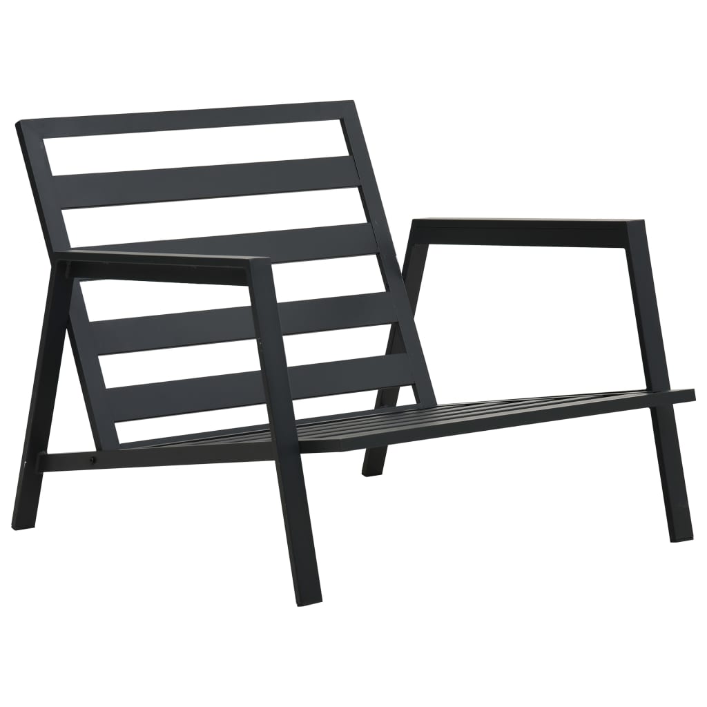 Salon de jardin 4 pcs avec coussins Aluminium Gris foncé - XIOS