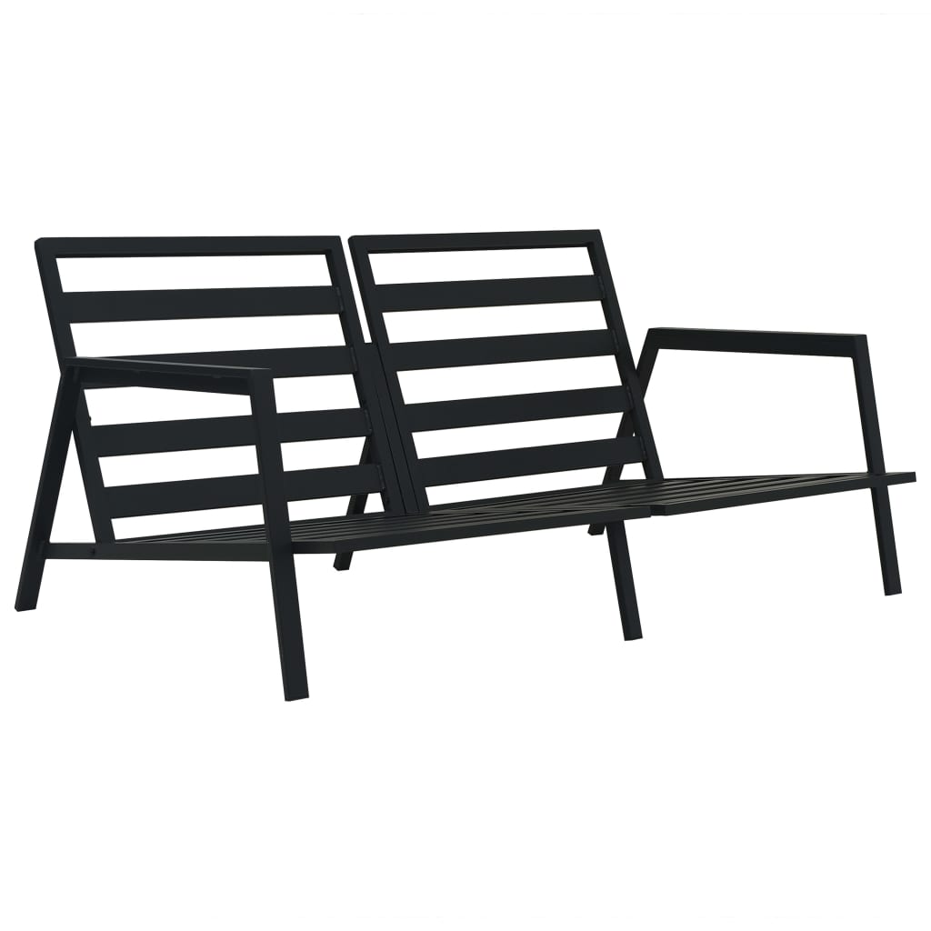 Salon de jardin 5 pcs avec coussins Aluminium Gris foncé - XIOS