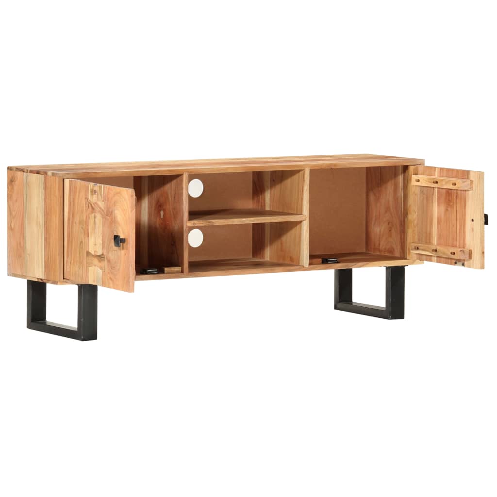 Meuble TV 118x30x45 cm Bois d'acacia massif - XIOS