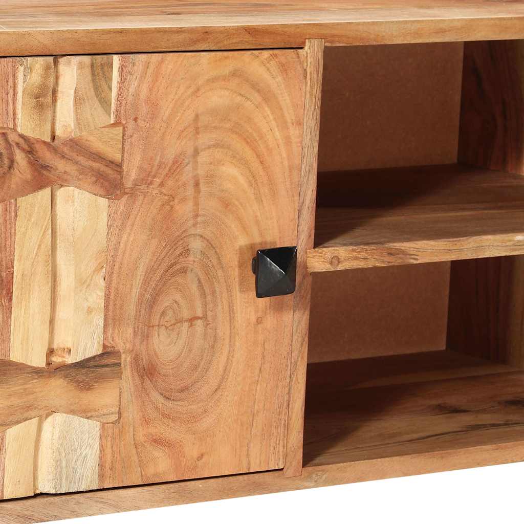 Meuble TV 118x30x45 cm Bois d'acacia massif - XIOS