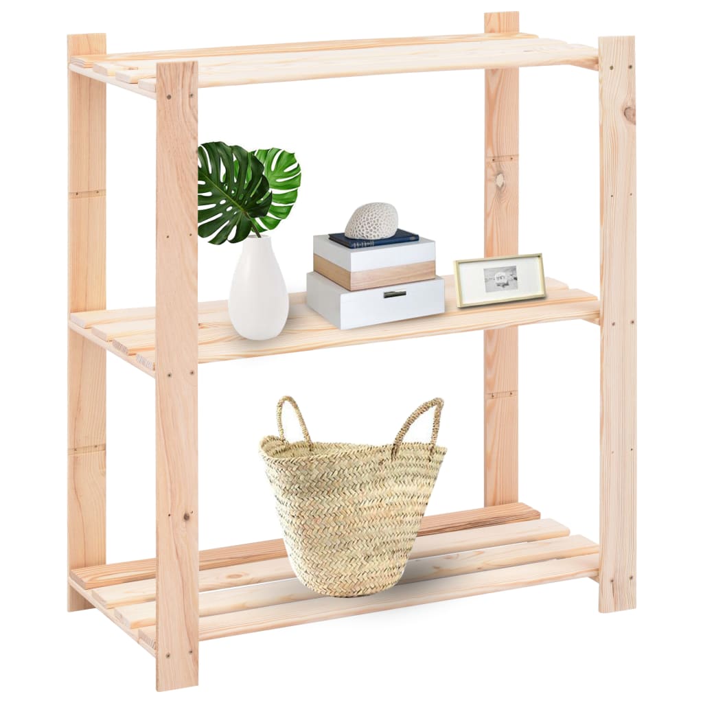 Étagères de rangement à 3 niveaux 10 pcs 80x38x90 cm Pin 150 kg - XIOS