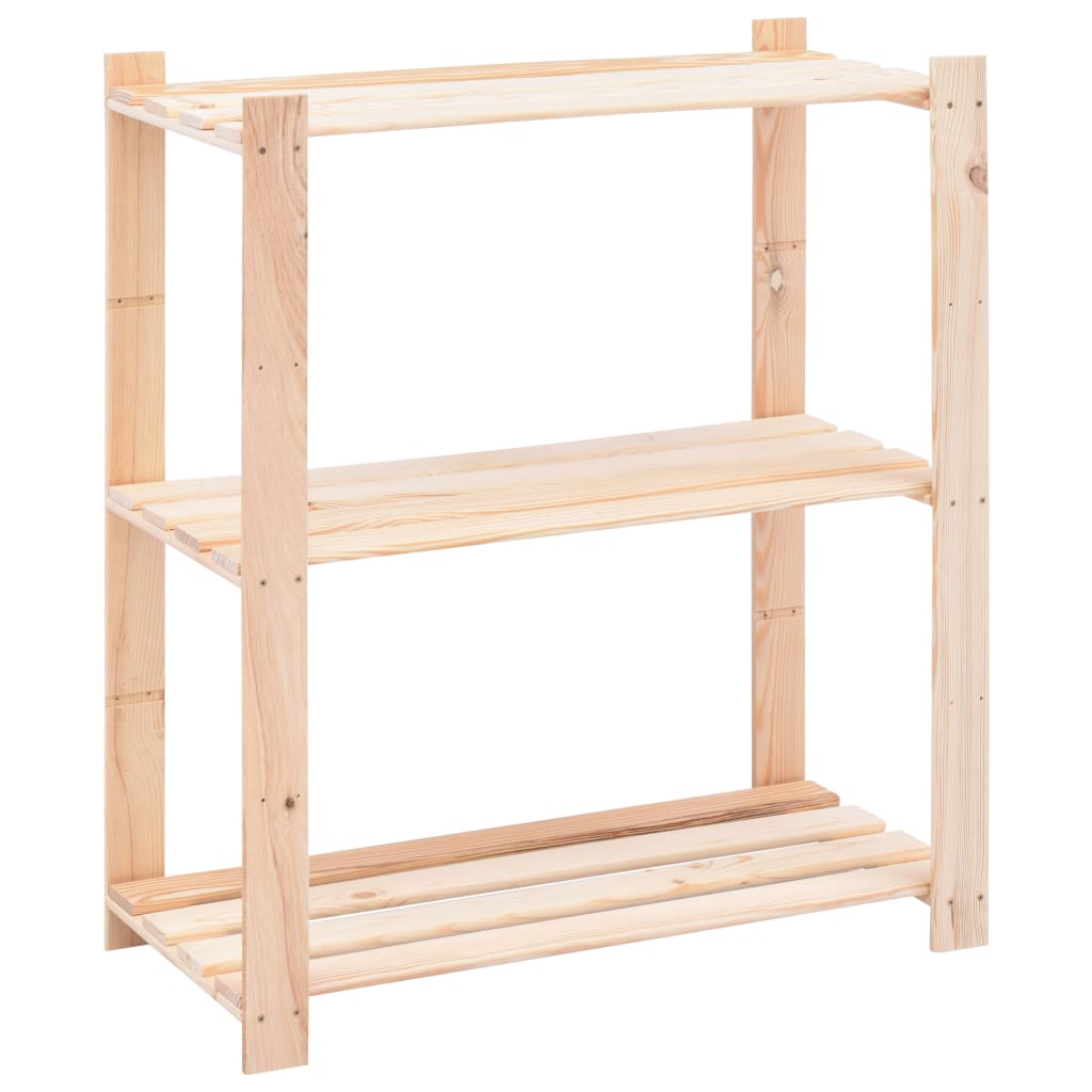 Étagères de rangement à 3 niveaux 10 pcs 80x38x90 cm Pin 150 kg - XIOS