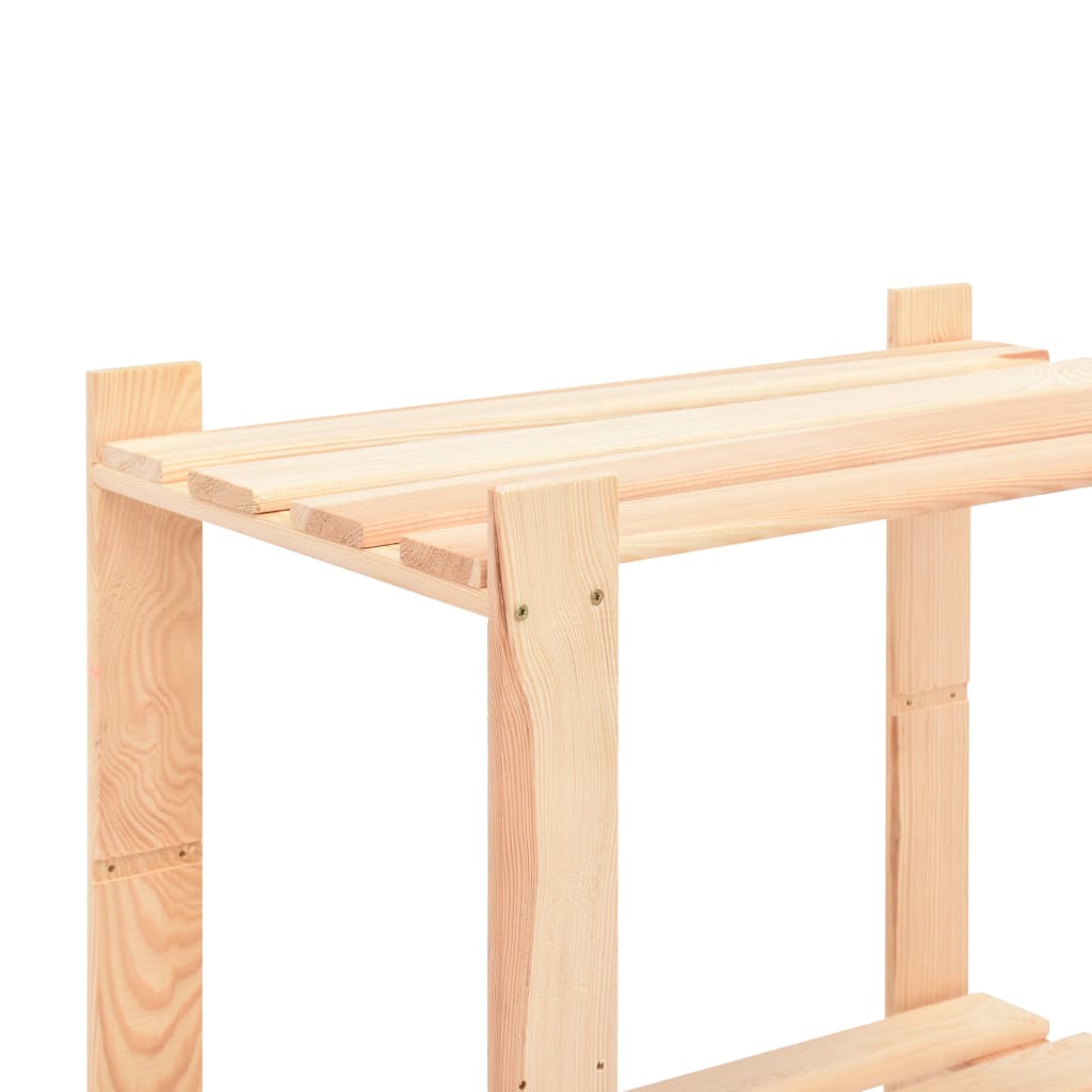 Étagères de rangement à 3 niveaux 10 pcs 80x38x90 cm Pin 150 kg - XIOS