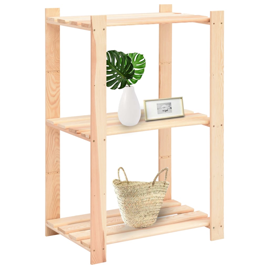 Étagères de rangement à 3 niveaux 5 pcs 60x38x90 cm Pin 150 kg - XIOS