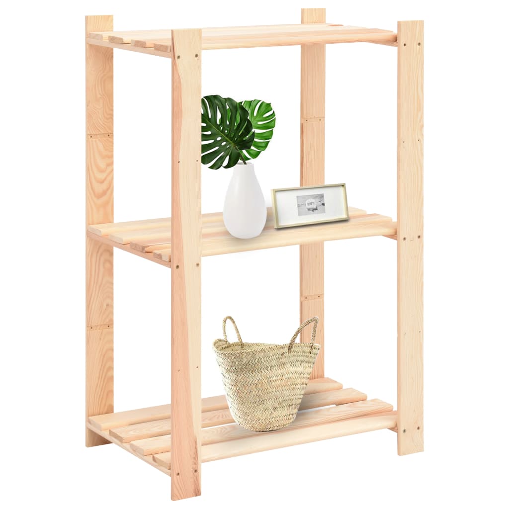 Étagères de rangement à 3 niveaux 10 pcs 60x38x90 cm Pin 150 kg - XIOS