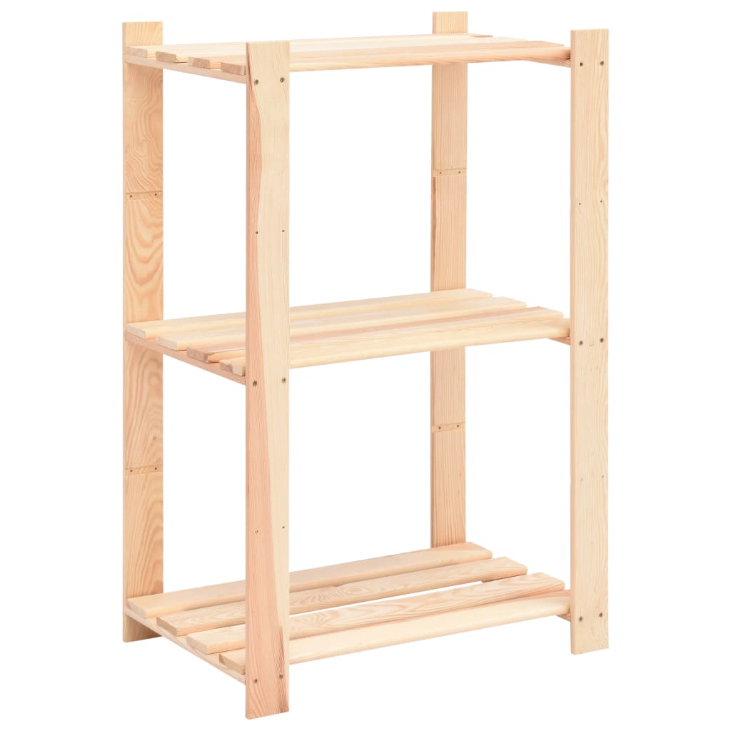 Étagères de rangement à 3 niveaux 10 pcs 60x38x90 cm Pin 150 kg - XIOS