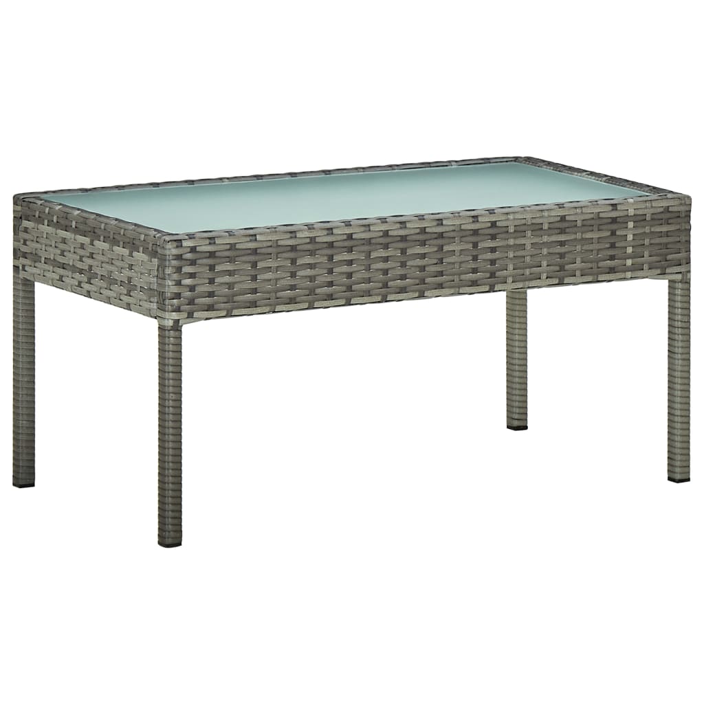 Salon de jardin 4 pcs avec coussins résine tressée gris - XIOS