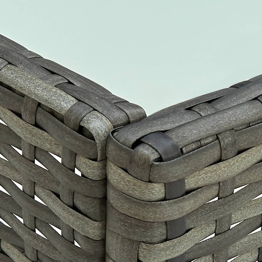 Salon de jardin 4 pcs avec coussins résine tressée gris - XIOS