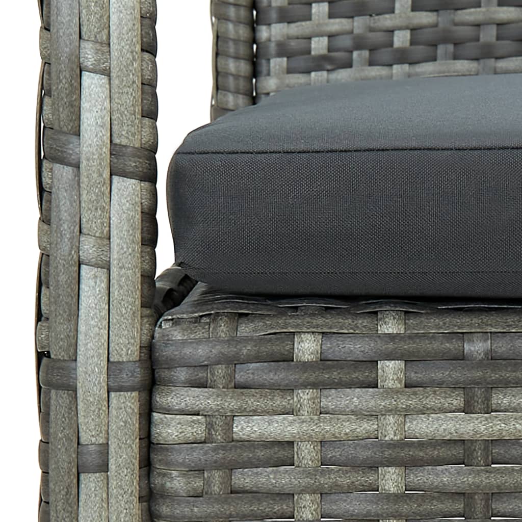 Salon de jardin 4 pcs avec coussins résine tressée gris - XIOS