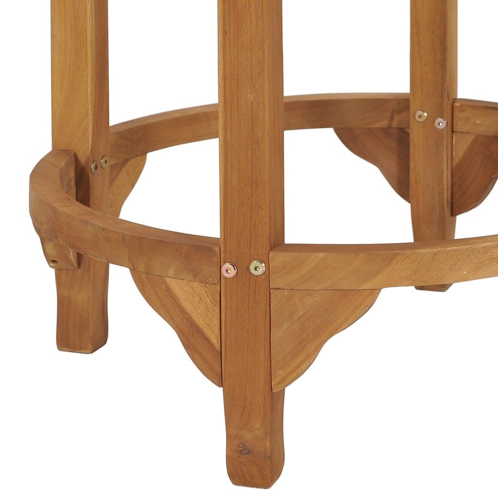 Table de bar Ø 60 cm Bois de teck solide - XIOS