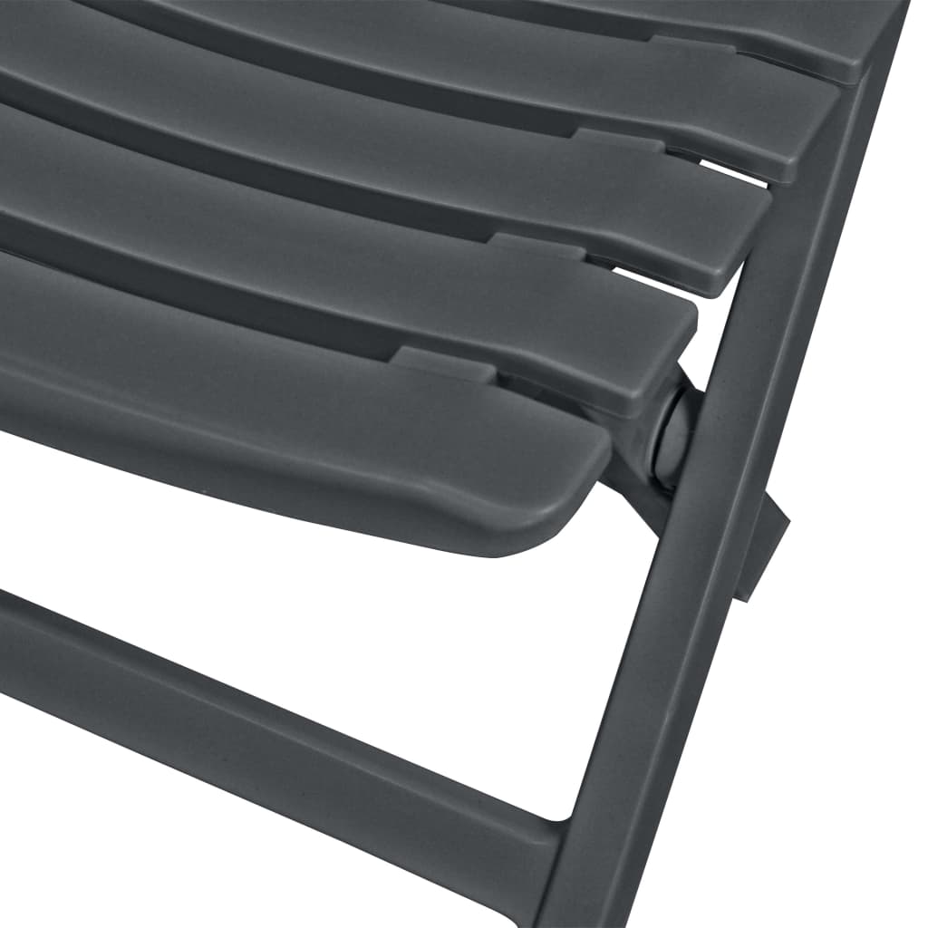 Ensemble de bistro pliable 3 pcs Plastique Anthracite - XIOS