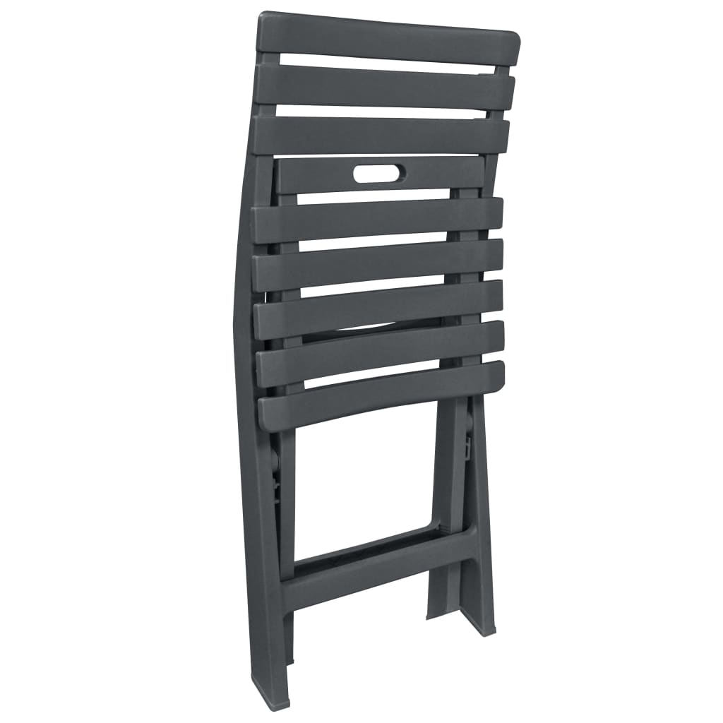 Ensemble de bistro pliable 3 pcs Plastique Anthracite - XIOS