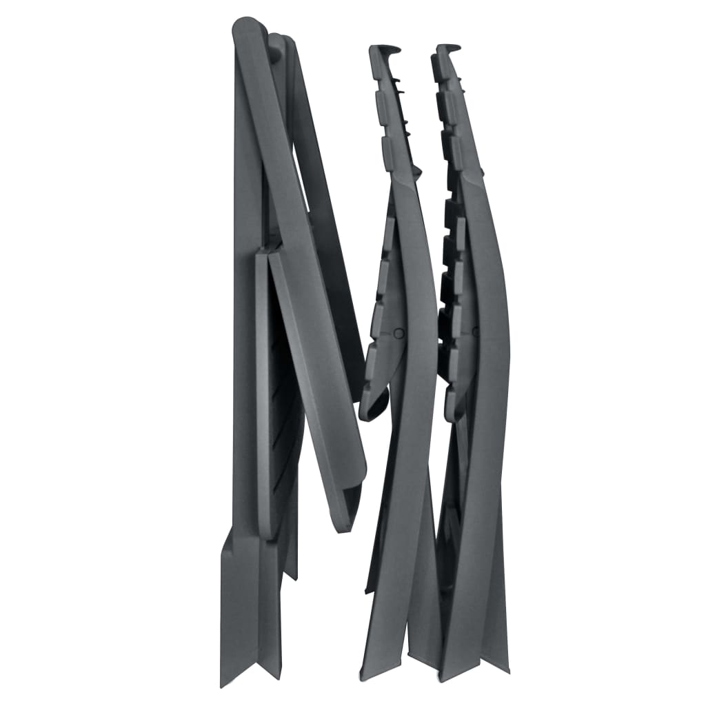 Ensemble de bistro pliable 3 pcs Plastique Anthracite - XIOS