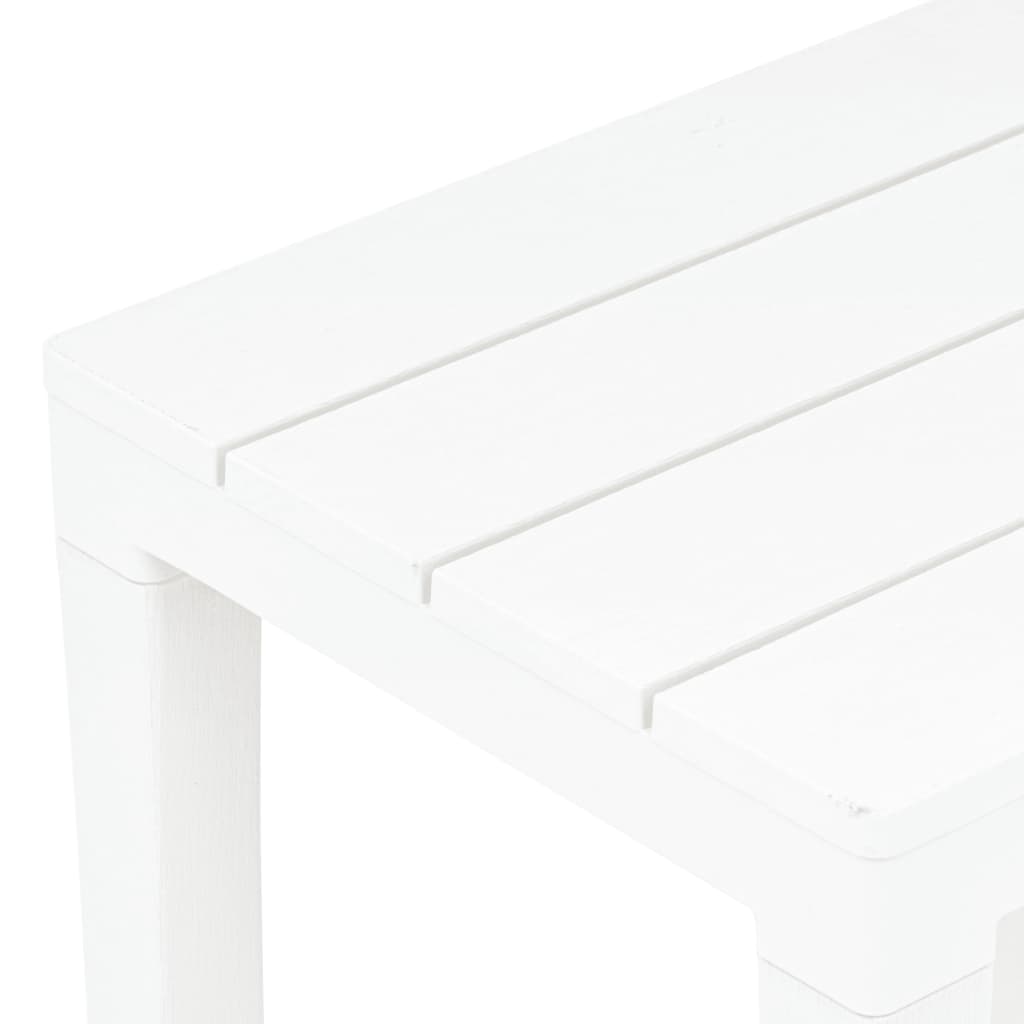 Table de jardin avec 2 bancs Plastique Blanc - XIOS