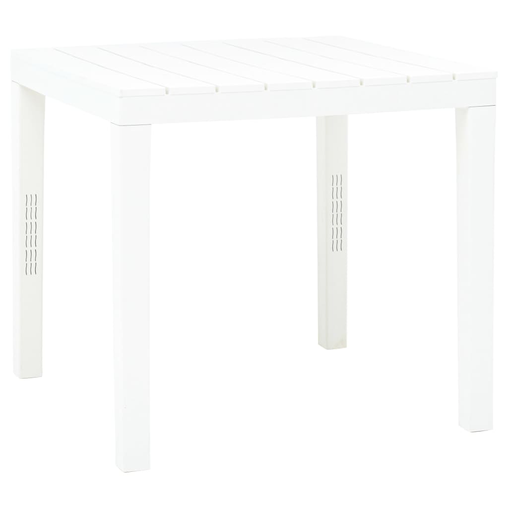 Table de jardin avec 2 bancs Plastique Blanc - XIOS