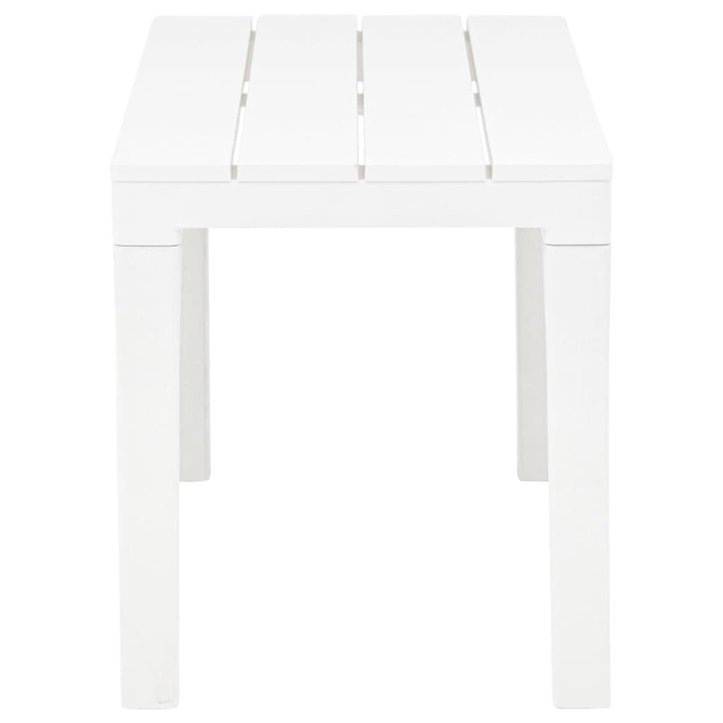 Table de jardin avec 2 bancs Plastique Blanc - XIOS