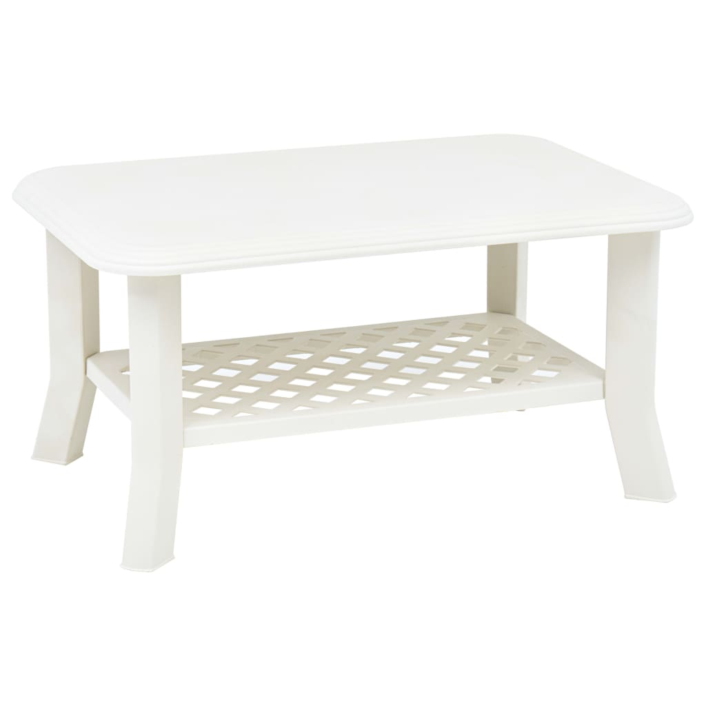 Table basse Blanc 90x60x46 cm Plastique - XIOS