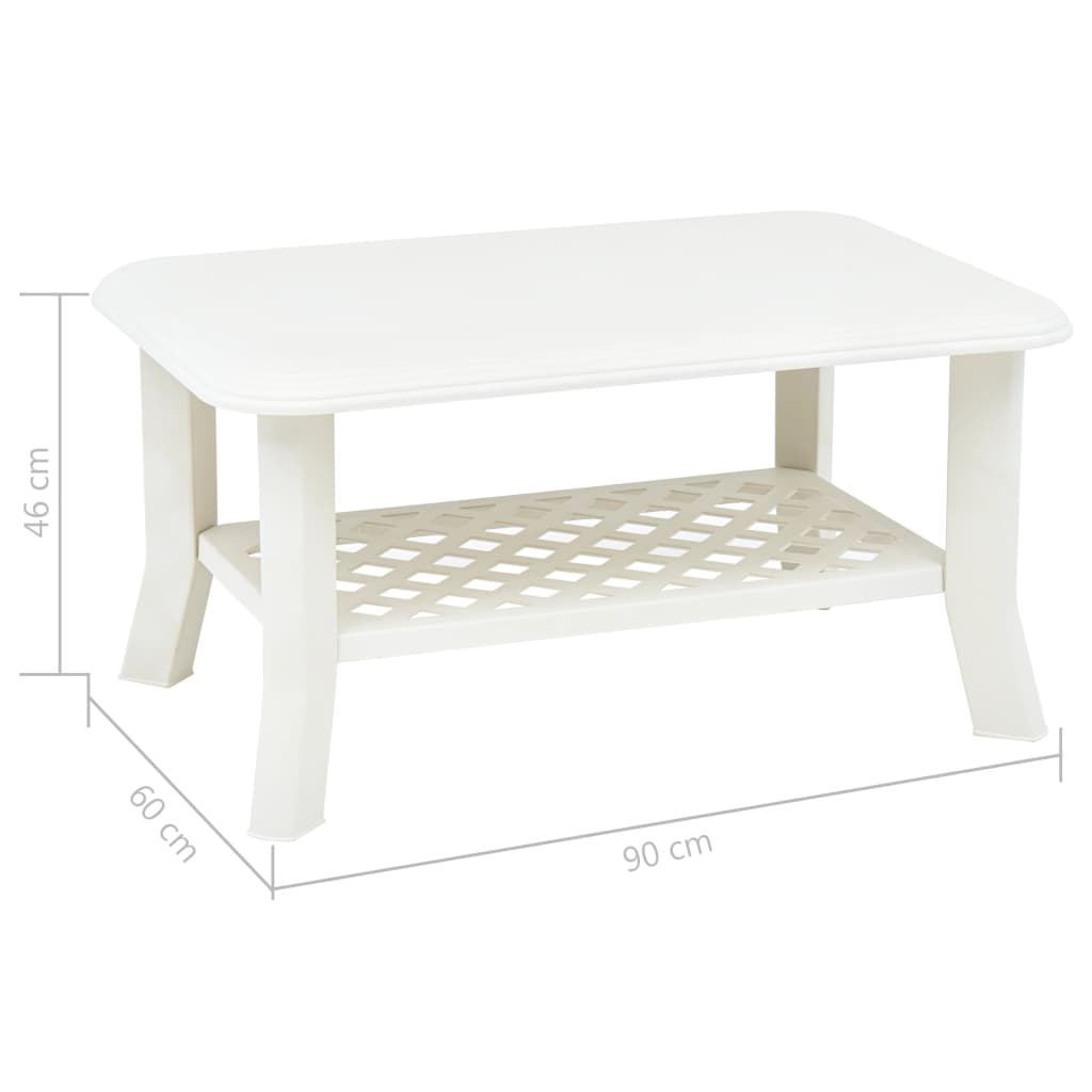 Table basse Blanc 90x60x46 cm Plastique - XIOS
